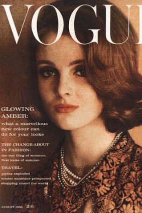 Got it covered … Coddington in her first appearance on the front of "British Vogue" in 1962.