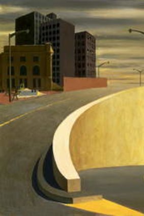 Jeffrey Smart's work, Cahill Expressway (1962).