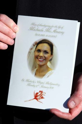 Michaela McAreavey ... killed in Mauritius on her honeymoon.