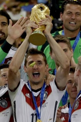 Leaving on a high note: German striker Miroslav Klose.