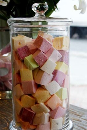Karpf's sweet mallows don't contain gluten, nuts or dairy.