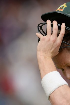Under pressure: Aussie skipper Michael Clarke has had a poor Ashes series so far.
