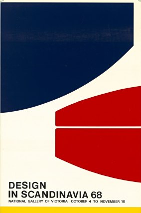National Gallery of Victoria, Design in Scandinavia poster, 1968.