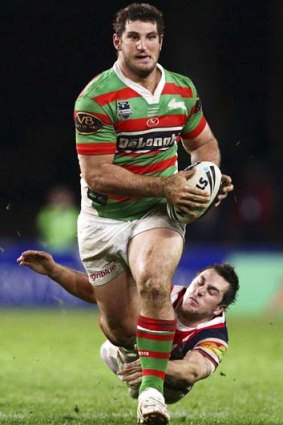 Pressure . . . Dave Taylor in action for Souths.