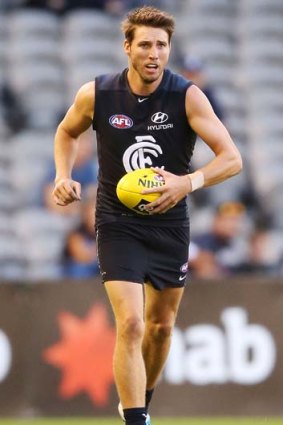 Dale Thomas came through unscathed in his first game for Carlton.