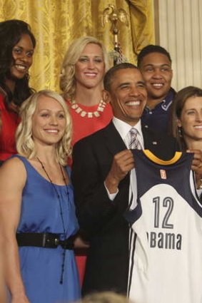 Fever pitch: the Indiana WNBA team with President Barack Obama.