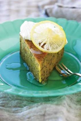 Citrus and poppy seed cake.