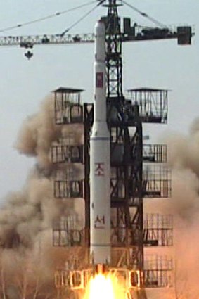 A North Korean rocket launch.