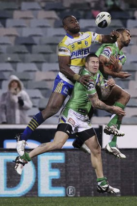 Falling short: The Eels horror run continues following their 14-0 loss to the Raiders.