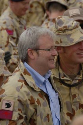 Troops appealed to Kevin Rudd.