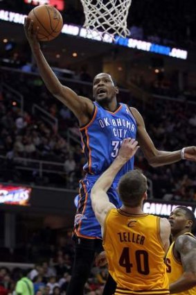 Flying high: Oklahoma City Thunder's Kevin Durant.
