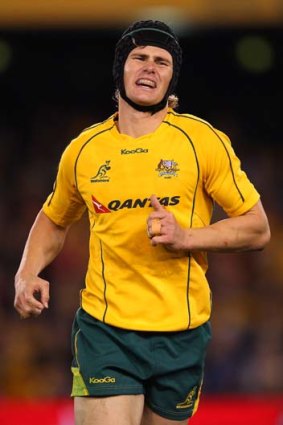Big day out &#8230; Berrick Barnes had no time to scratch himself.