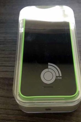 A leaked image claiming to be the iPhone 5C in green.