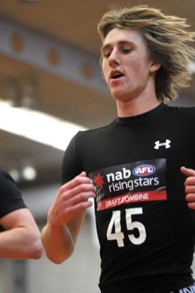 Dyson Heppell at the 2010 draft camp.