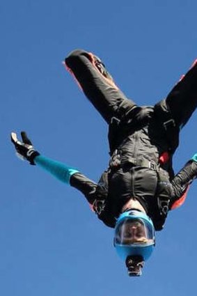 Peter Farley on one of his skydives.