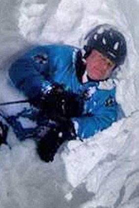 Melbourne real estate agent John Castran after his rescue from an avalanche in New Zealand.