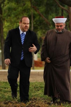 Working together: Yair Miller, left, and Lakemba Mosque imam Sheikh Yahya Safi.