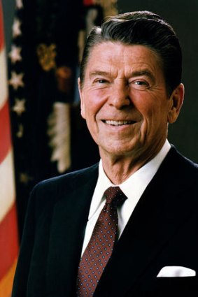 The late former US President Ronald Reagan.