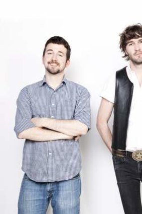 Two up: Drummer David Prouse (left) and guitarist Brian King are Japandroids.