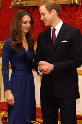 Engaged ... Britain's Prince William and Kate Middleton.