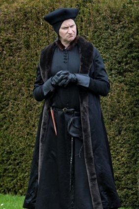 Mark Gatiss plays Stephen Gardner, Oliver Cromwell's rival, in <i>Wolf Hall</i>.