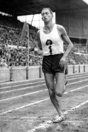 Herb Elliot winning the mile at the British Empire and Commonwealth Games in 1958.