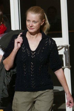Lucy Dudco leaves Dillwynia Women's Prison, near Windsor, in 2006.