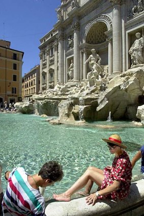 Eternal city ... Rome's Trevi fountain.