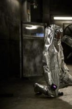 Michael B. Jordan as Johnny Storm in <i>Fantastic Four</i>.