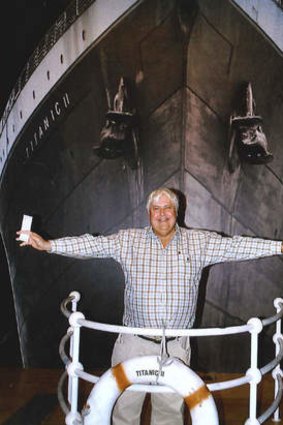 King of the world … Palmer's projects include building the Titanic II, a replica of the original Titanic.