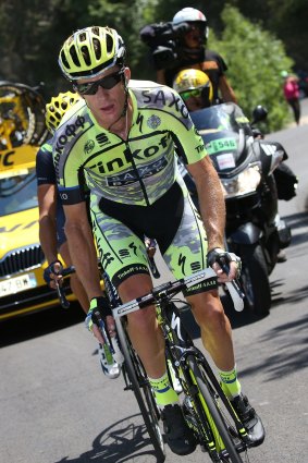 Michael Rogers competes in the 2015 Tour de France. 
