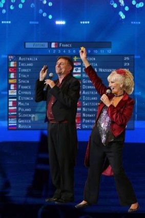 John Shortis and Moya Simpson are celebrating the Eurovison Song Contest.