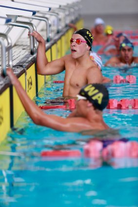 Competition at the Australian Pool Championships at Melbourne Sports and Aquatic Centre on January.