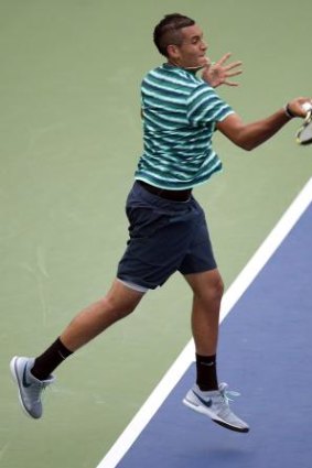 Nick Kyrgios in action at Toronto this week.