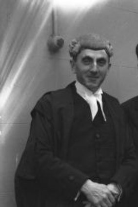 Counsel: Dobell (centre) with his legal team, Francis Dwyer (at left) and Theo Conybeare, in 1944.