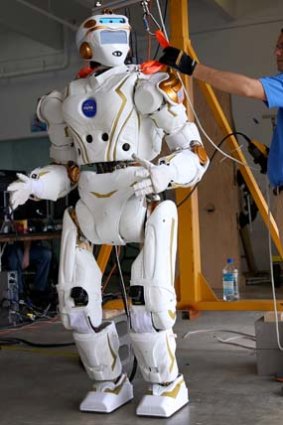 Court Edmondson works on team NASA's robot Valkyrie.