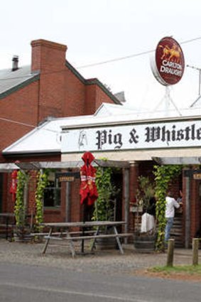 The Pig and Whistle pub.