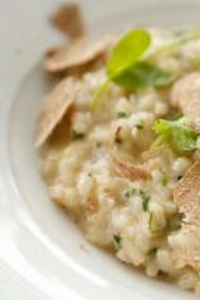 On point: White truffle risotto.