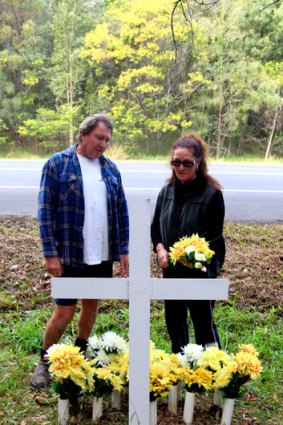 Mick and Christine Covell at their son's memorial.