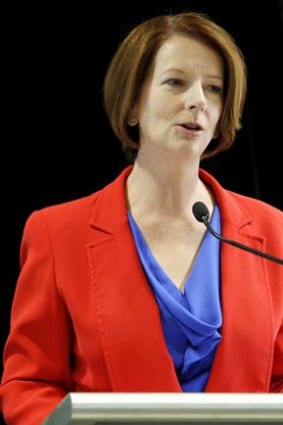 Julia Gillard will announce results of white paper that says 'Australia is in the right place at the right time'.