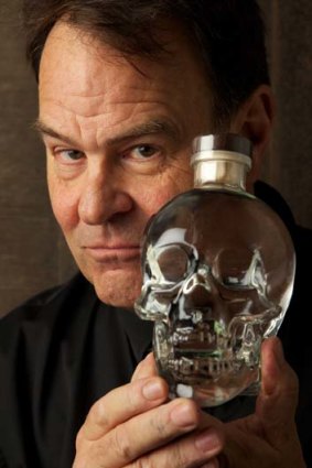 Vodka designer: Dan Aykroyd with his Crystal Skull design.