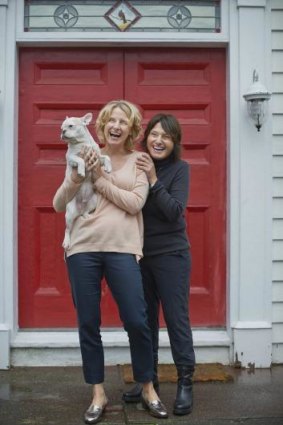 Writers and friends Elizabeth Gilbert and Rayya Elias.