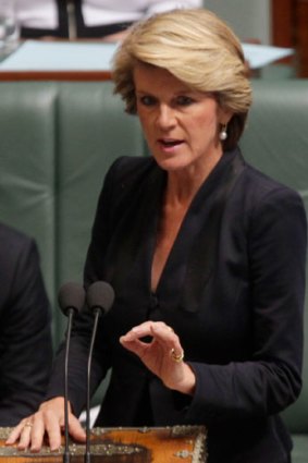 Julie Bishop ... no change in policy towards Julian Assange.