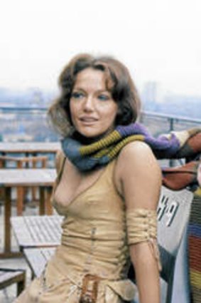 Once upon a time … Louise Jameson, robot dog K-9 and the fourth Doctor, Tom Baker.