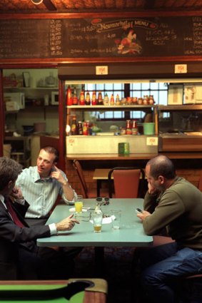 Patrons inside the old Newmarket Hotel.