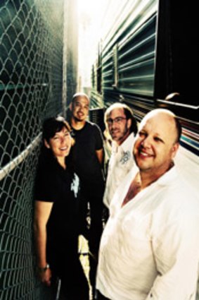 The Pixies (left to right) Kim Deal, Joey Santiago, David Lovering, Black Francis.