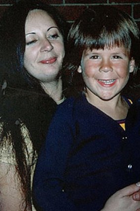 Murder case reopened . . . Sandra White with her son, Tim.