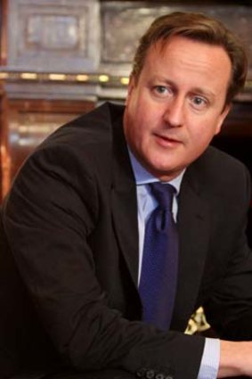 Blow ... British Prime Minister David Cameron.