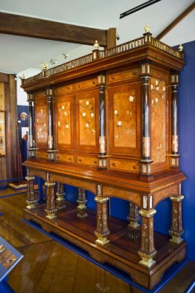 The $1.5 million  Hannah Cabinet made by Geoff Hannah on display at the Bungendore Wood Work Gallery.