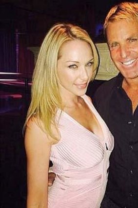 New beau: Emily Scott posted this picture on Instagram during her recent holiday with Shane Warne in Las Vegas.